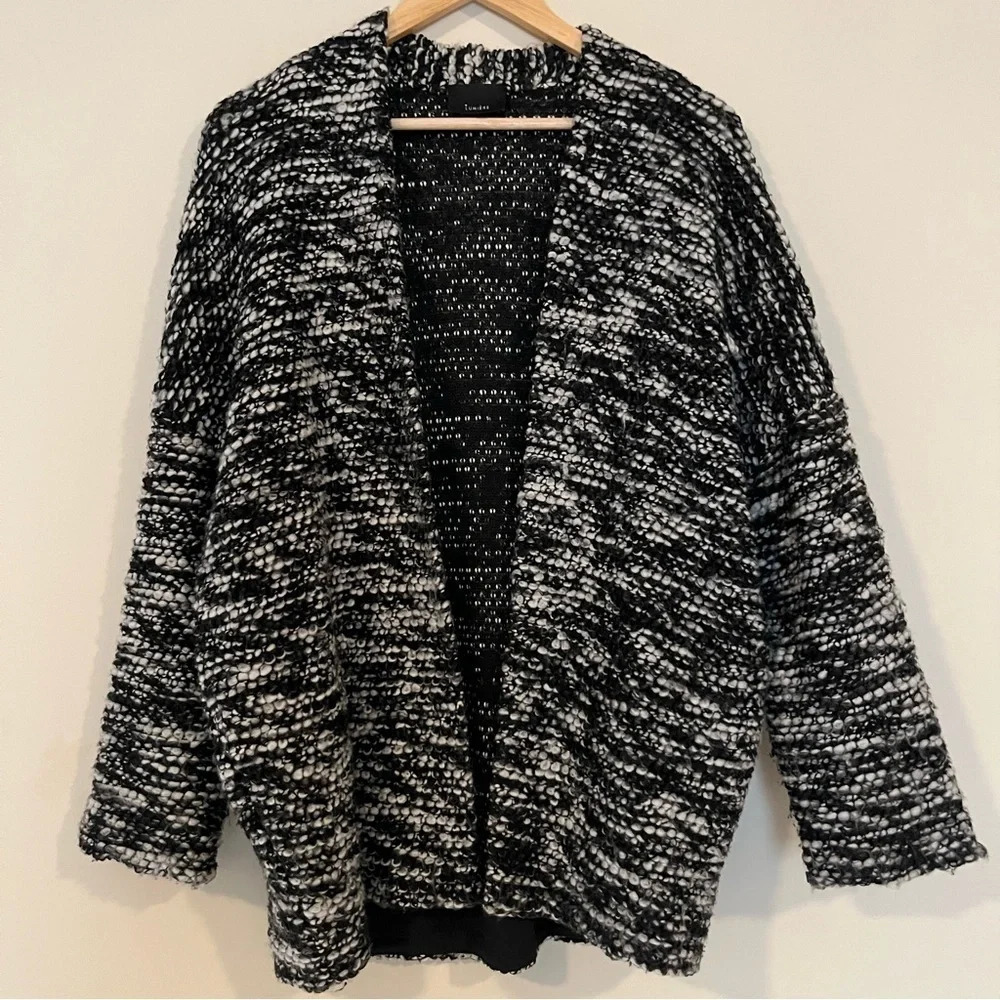 LUMIÉRE for Anthropologie Black and White Knit Cardigan